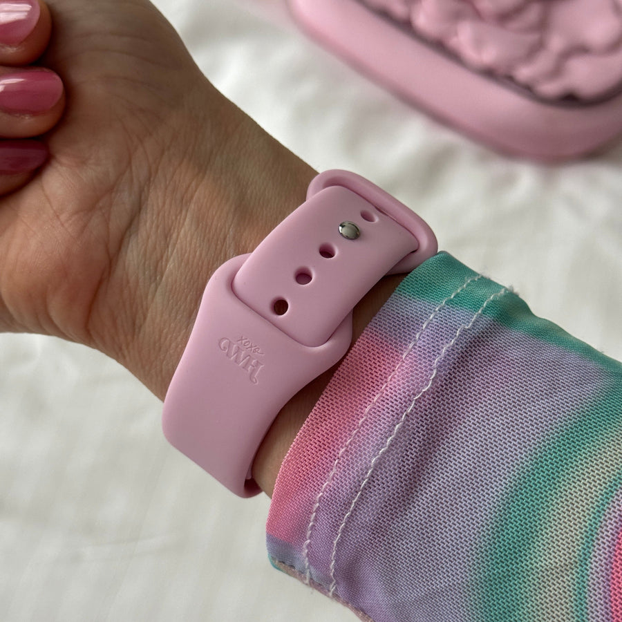 Bracelet silicone Apple Watch rose