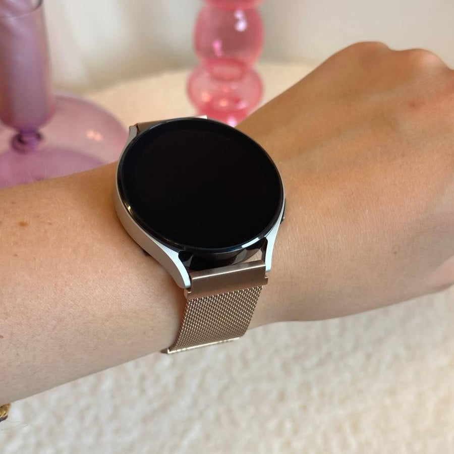 Samsung Galaxy Watch 1 46mm Milanees bandje (rosé goud)