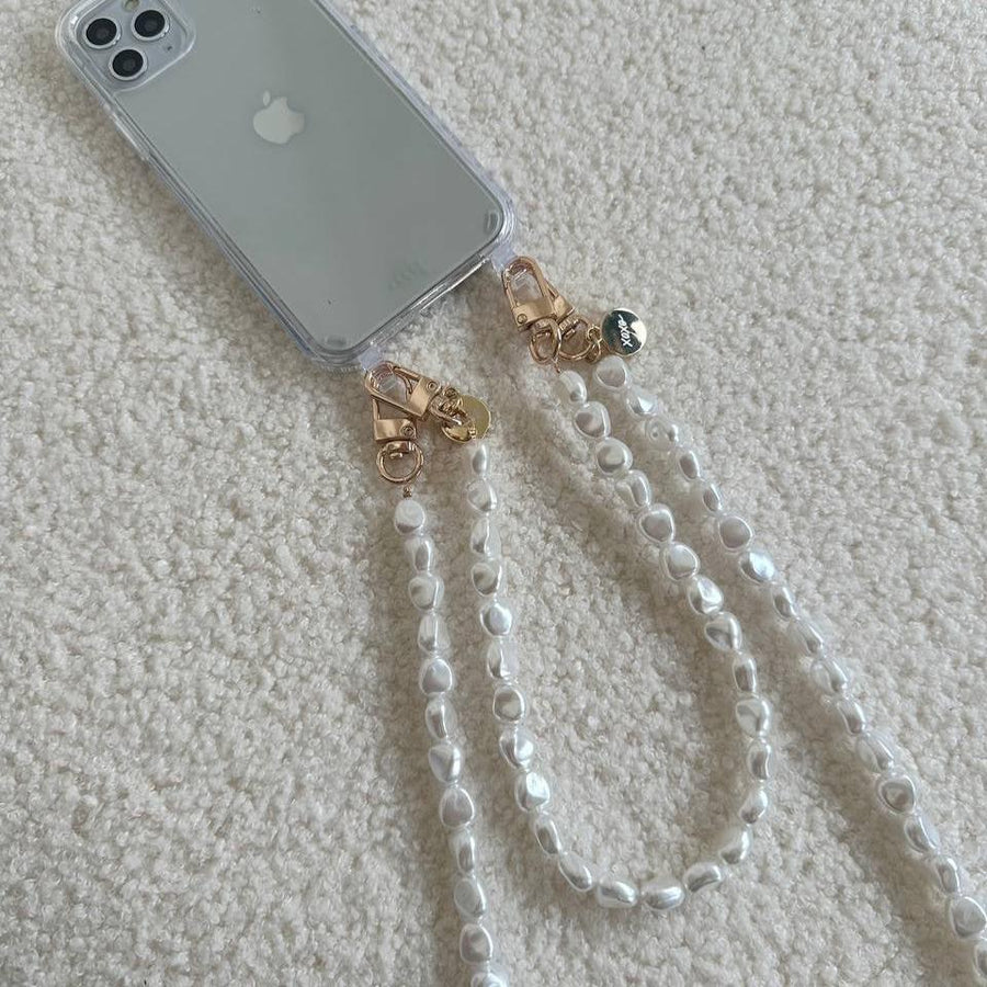 iPhone X/XS - Pearlfection Transparant Cord Case - Short cord