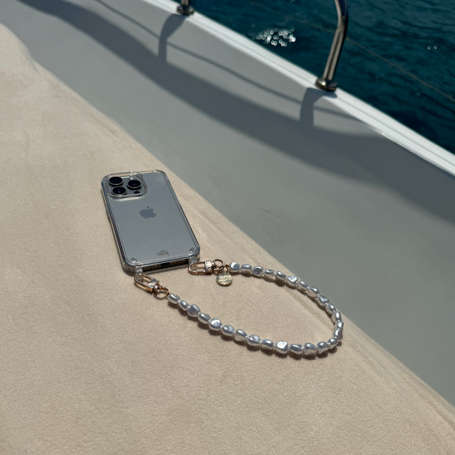 iPhone 13 - Pearlfection Transparant Cord Case - Short cord