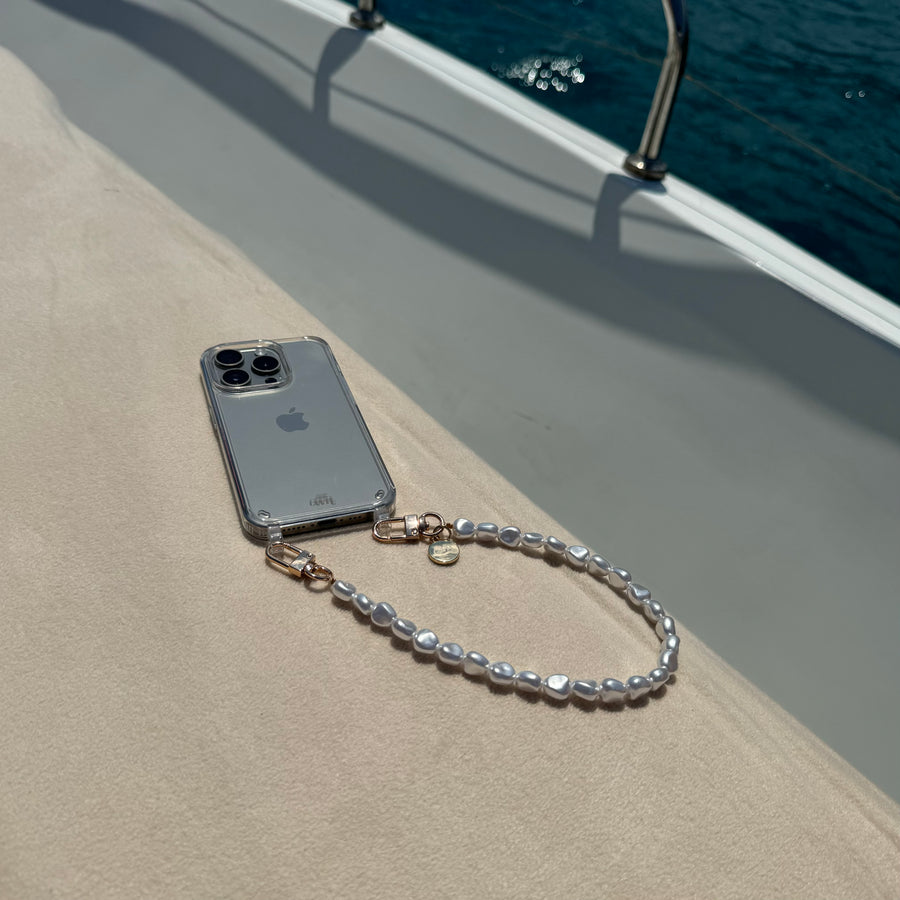 iPhone XS Max - Pearlfection Transparant Cord Case - Short cord