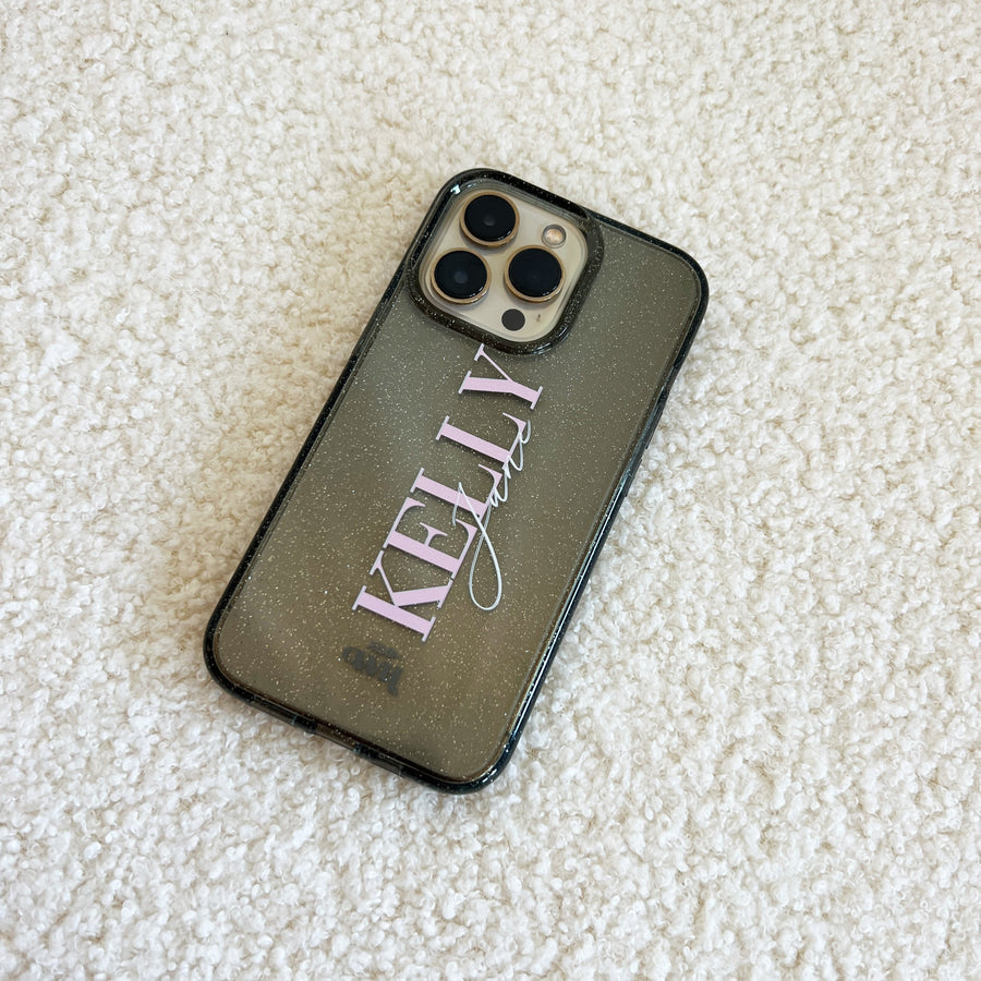 xoxo Wildhearts - Sparkle Away Black Personalized - iPhone 15 Pro Max