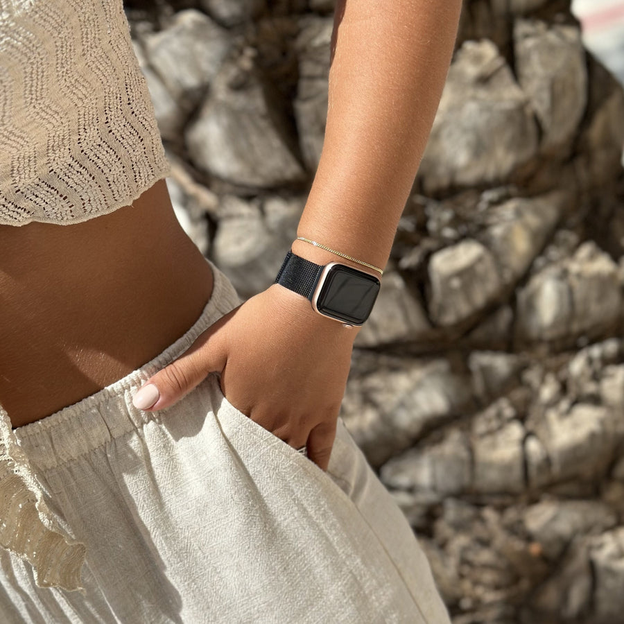 Bracelet Milanais Apple Watch noir