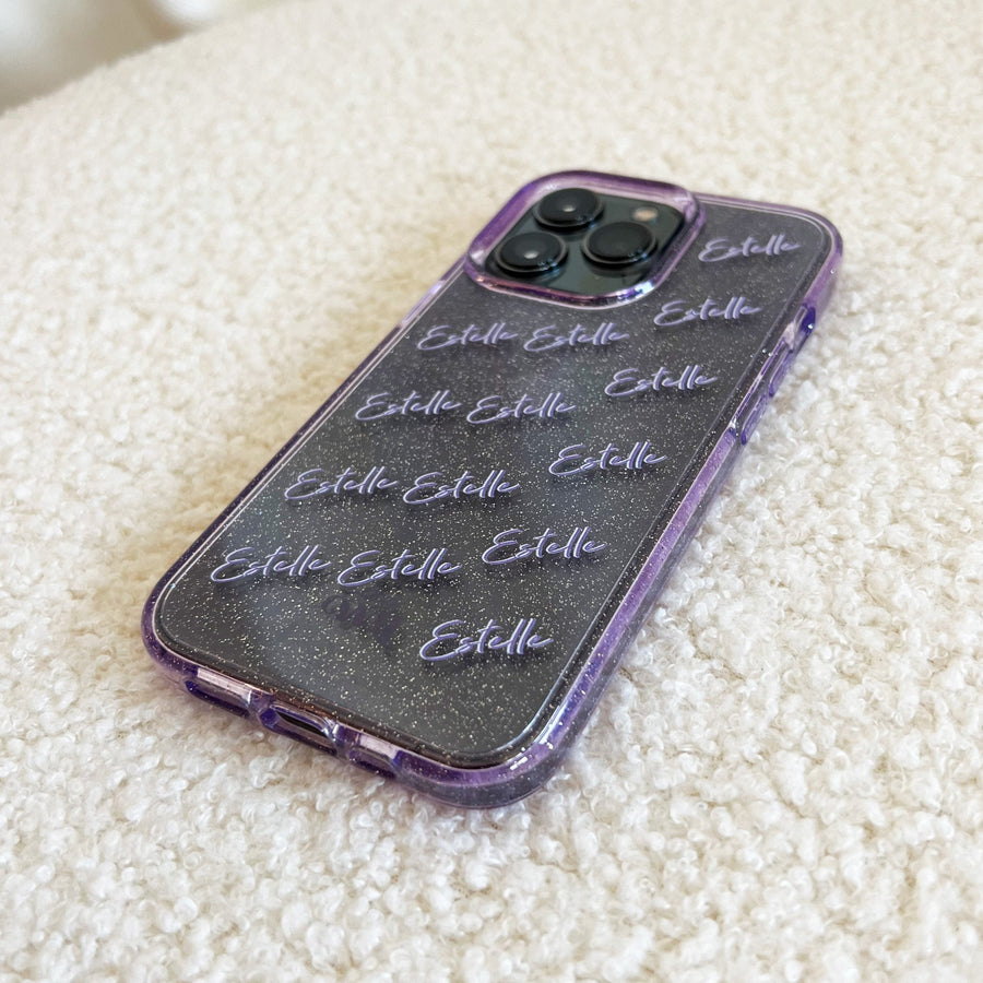 xoxo Wildhearts - Sparkle Away Purple Personalized - iPhone 14 Pro