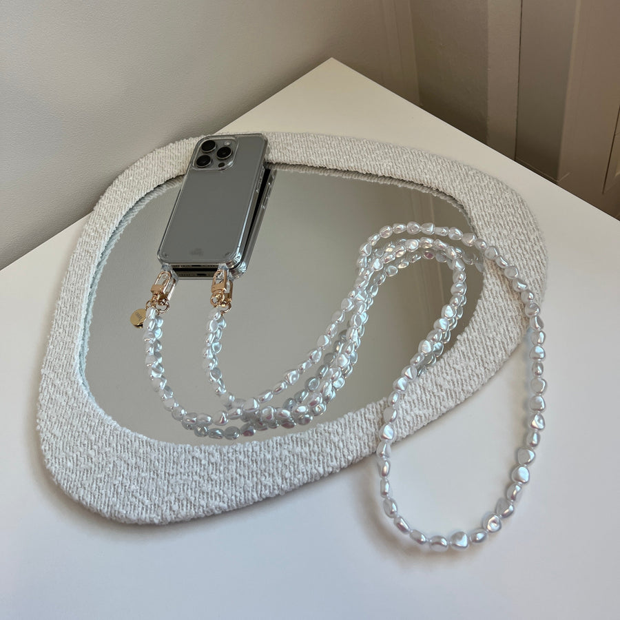 iPhone 15 Pro - Pearlfection Transparant Cord Case - Long cord