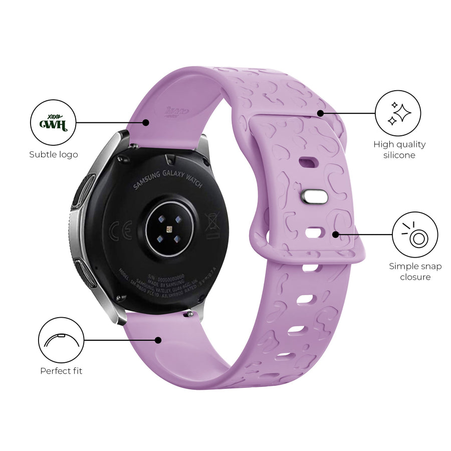 Xiaomi Amazfit Bip / Bip S / Bip Lite / Bip Youth / Bip U / Bip U Pro / Bip 3 / Bip 3 Pro siliconen bandje Leopard Print - lilac