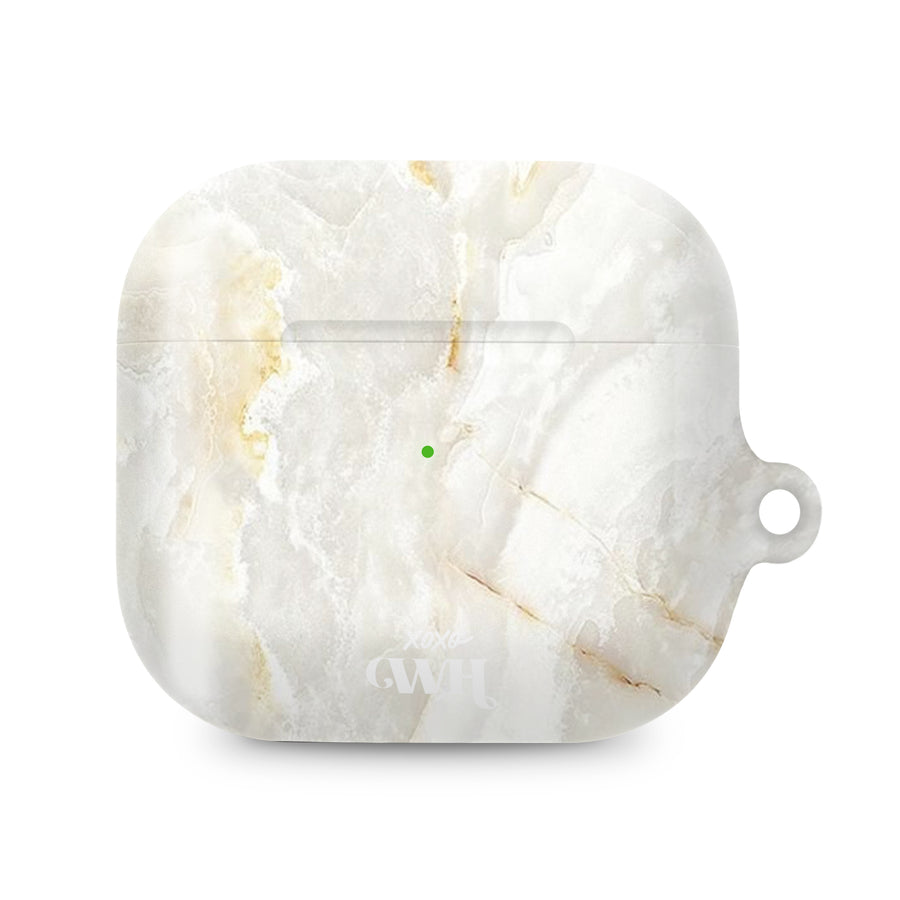 AirPods 4 case - Marble Off Whites