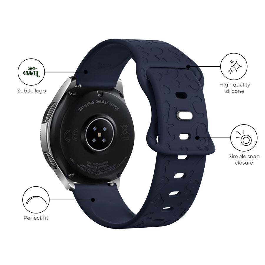 Amazfit GTS 3 Bracelet Silicone Leopard Print - Midnight Blue