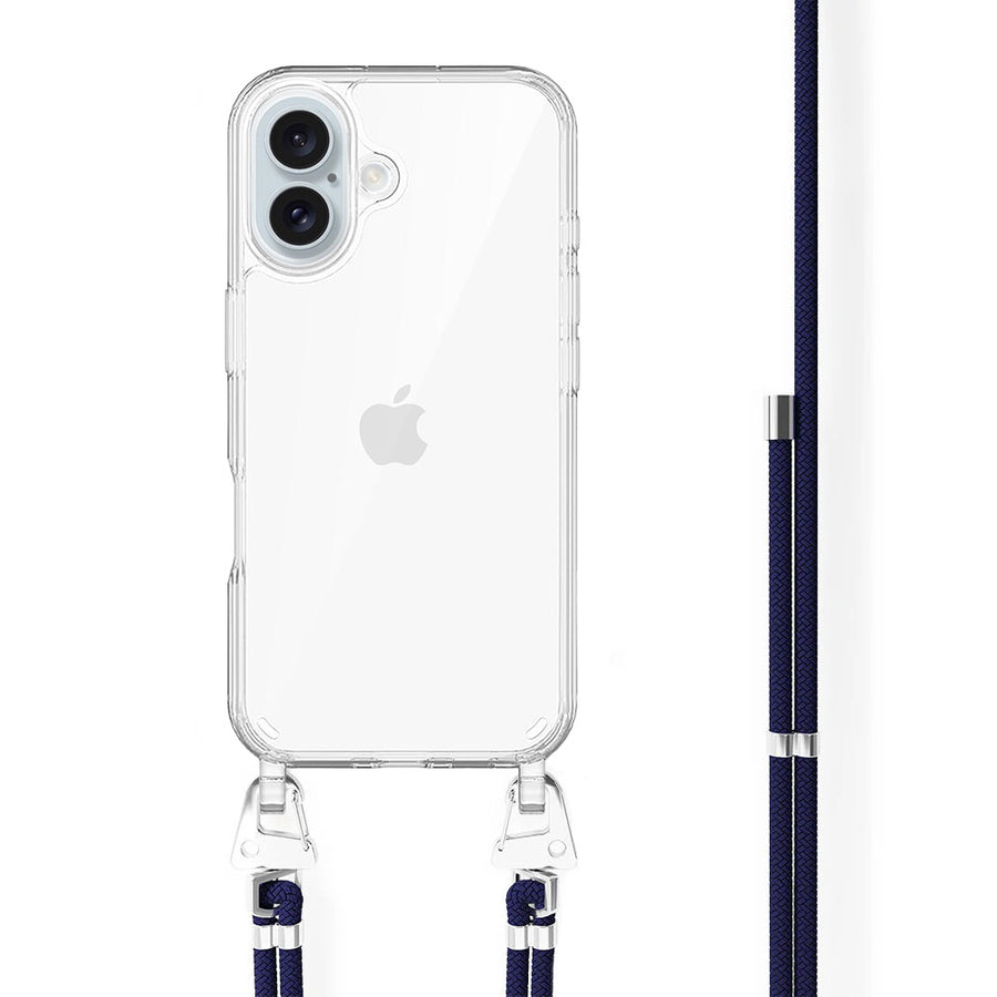 iPhone 16 - Navy Overload Transparant Cord Case