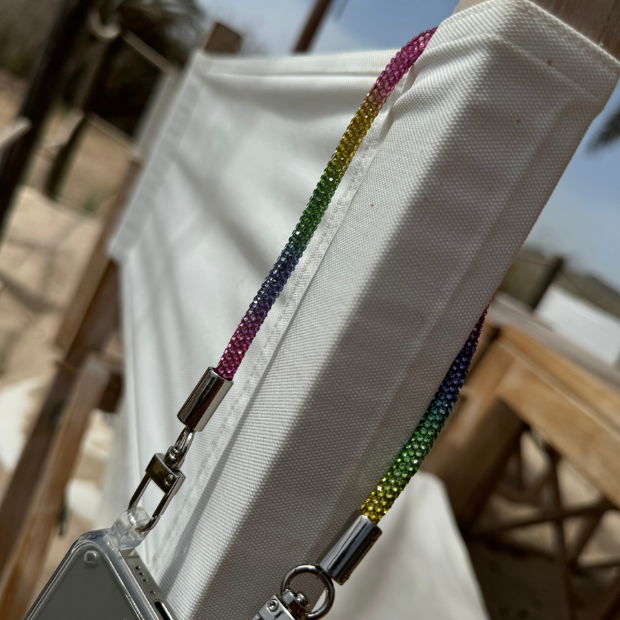 Rainbow Diamonds Transparant Cord Case