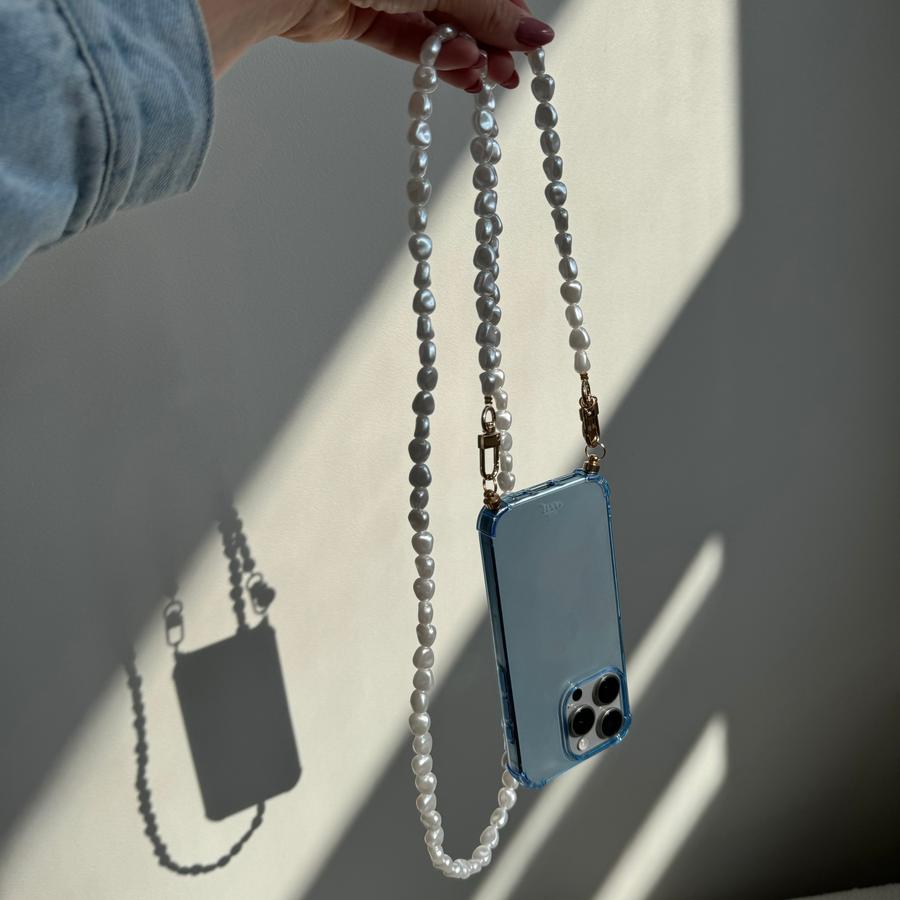 iPhone 11 - Pearlfection Cord Case Blue - Long Cord