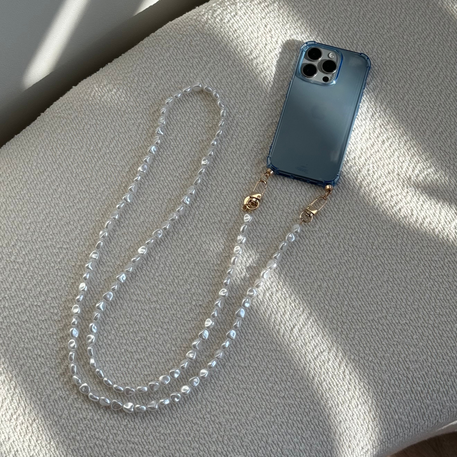 iPhone 12 Pro - Pearlfection Cord Case Blue - Long Cord