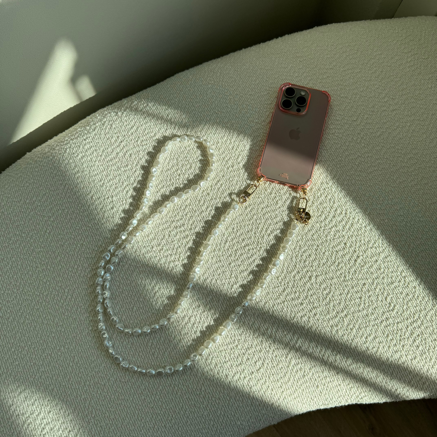 iPhone 14 - Pearlfection Cord Case Pink - Long Cord