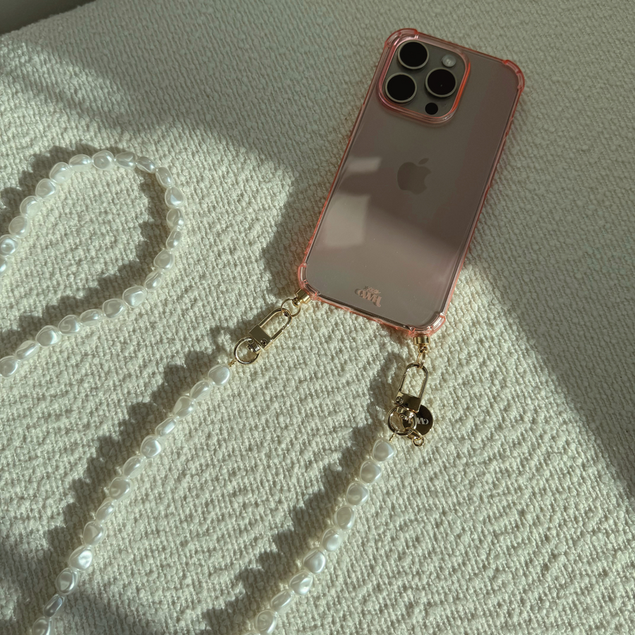 iPhone 15 Pro Max - Pearlfection Cord Case Pink - Long Cord