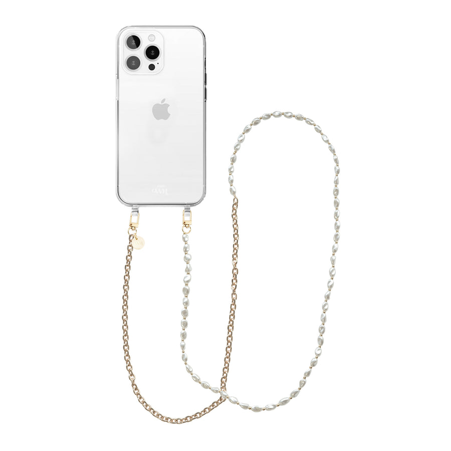 iPhone 16 Pro Max - Over The Moon Transparant Cord Case - Long Cord