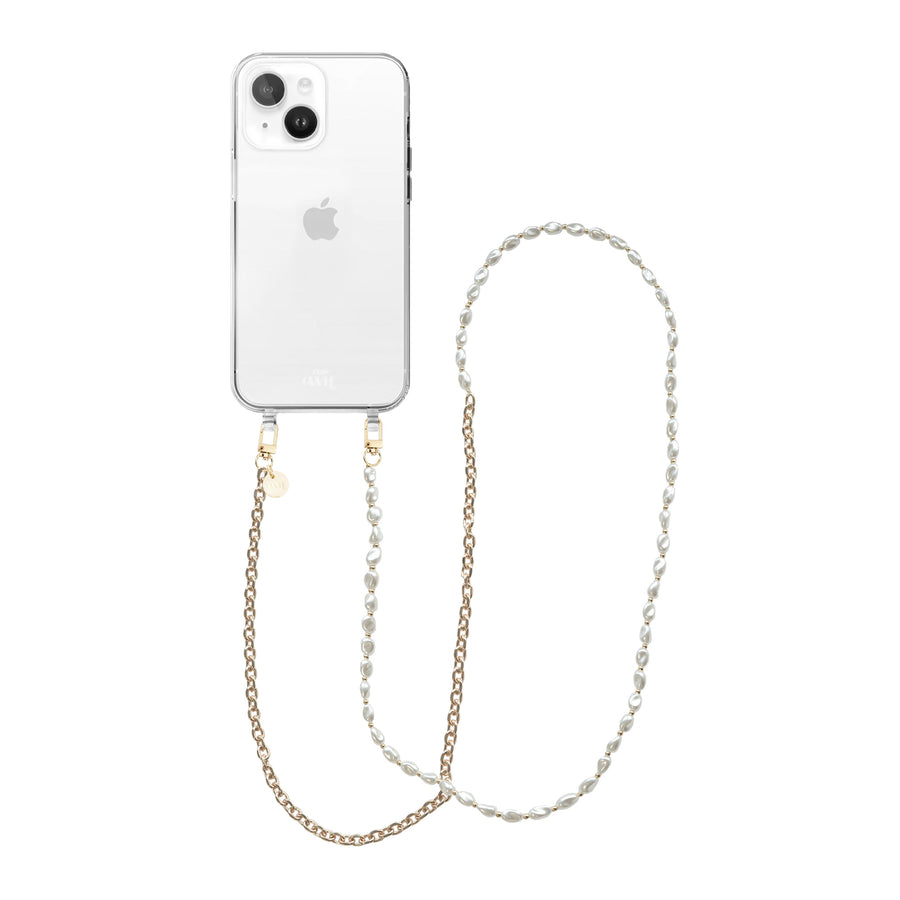 iPhone 13 Mini - Over The Moon Transparant Cord Case - Long Cord