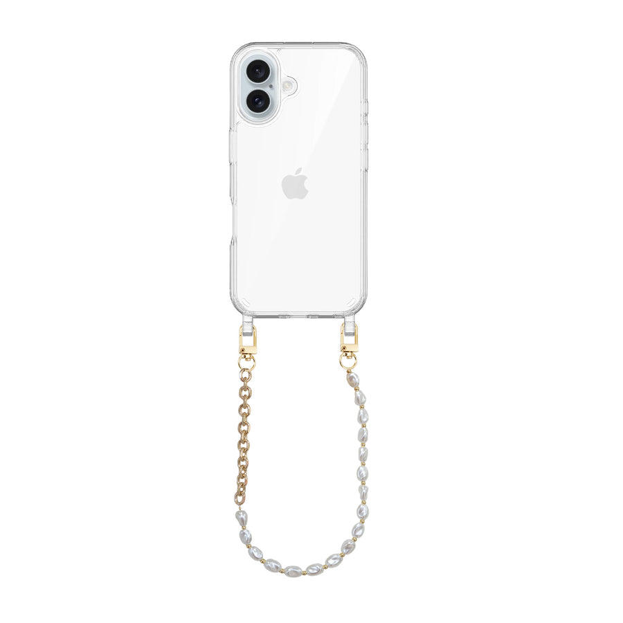 iPhone 16 - Over The Moon Transparant Cord Case - Short Cord