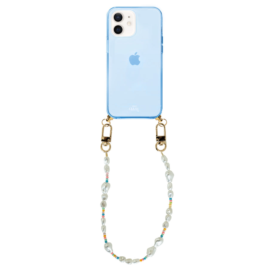 iPhone 12 - Beachy Vibes Cord Case Blue - Short Cord