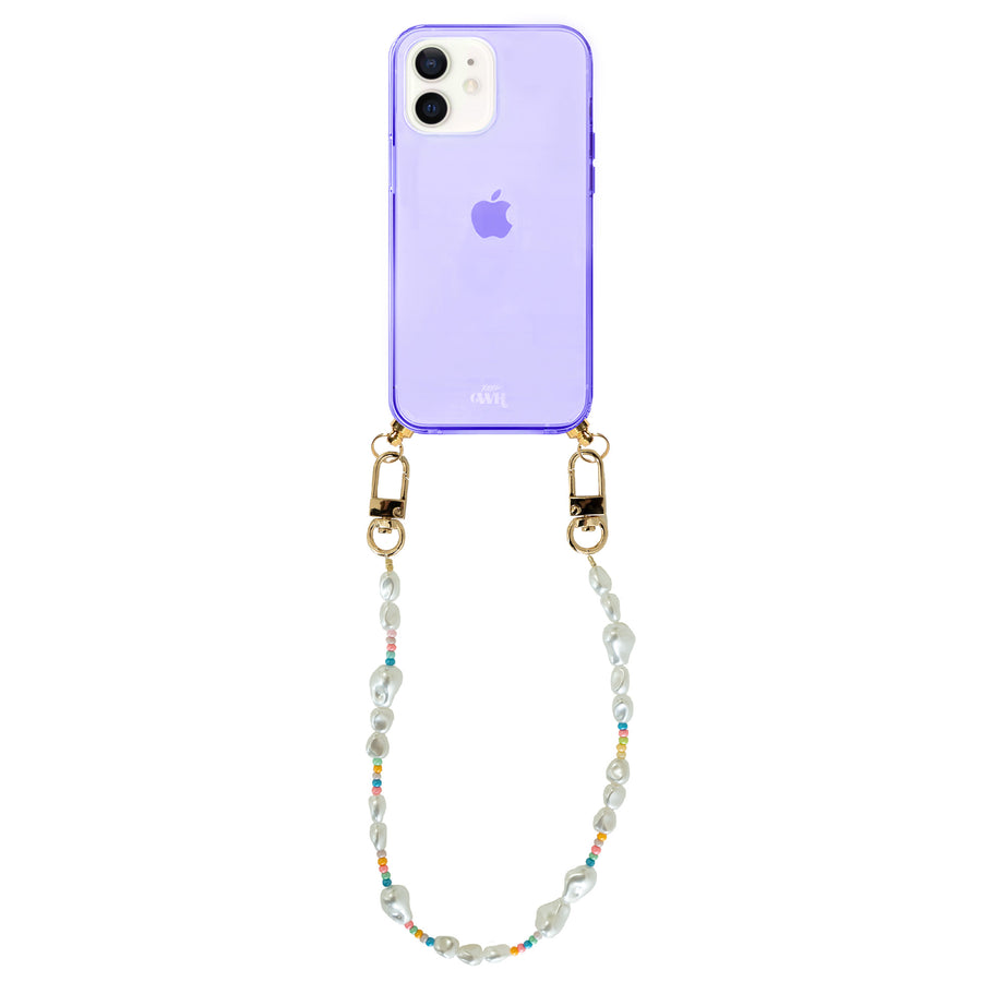 iPhone 12 - Beachy Vibes Cord Case Purple - Short Cord