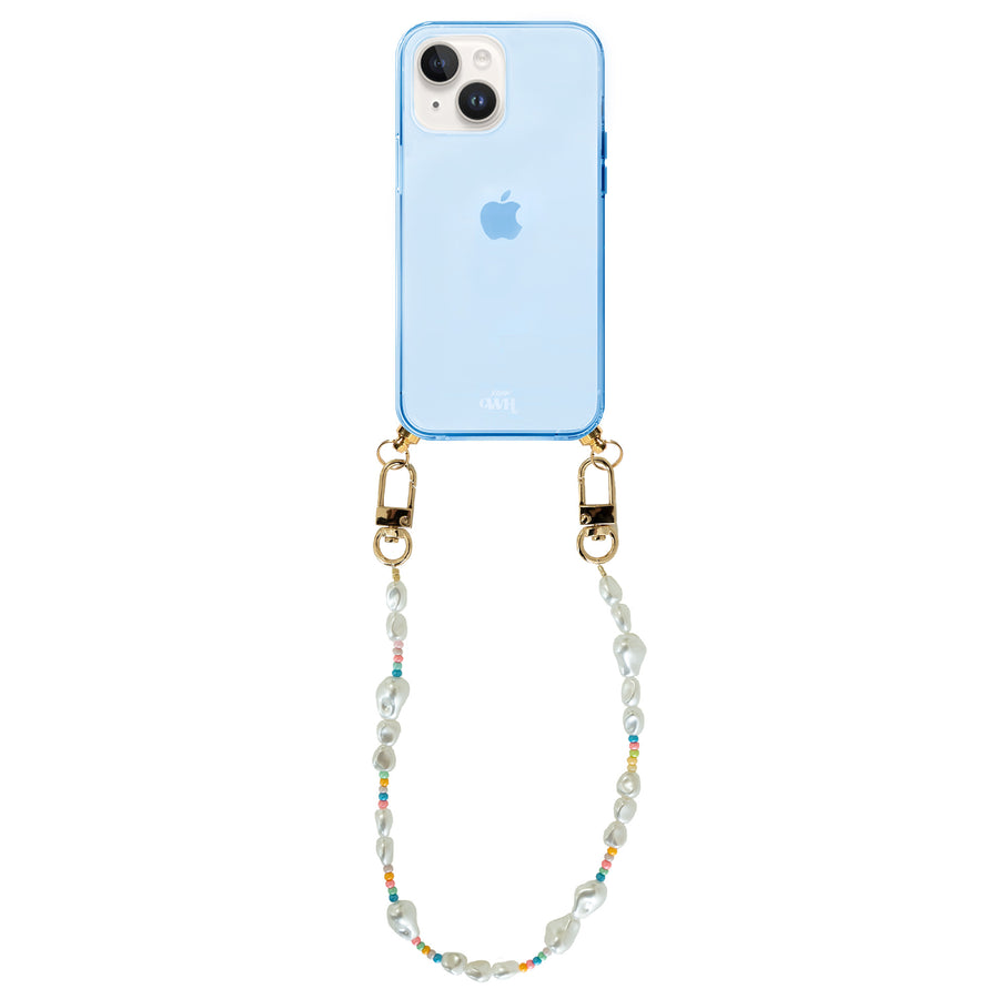 iPhone 14 - Beachy Vibes Cord Case Blue - Short Cord