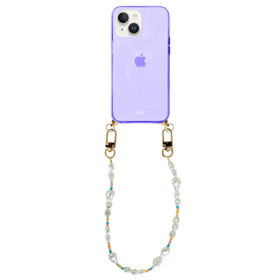 iPhone 13 - Beachy Vibes Cord Case Purple - Short Cord