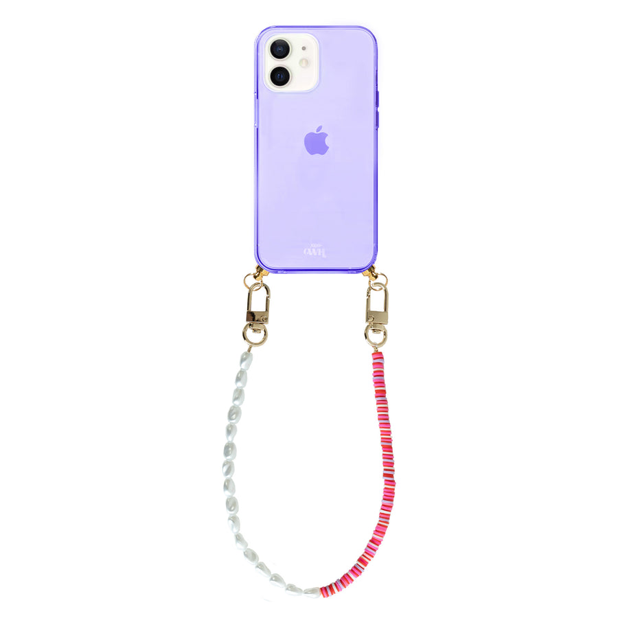 iPhone 12 - Island Girl Cord Case Purple - Short Cord