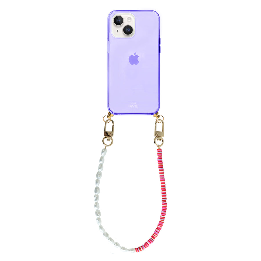 iPhone 14 - Island Girl Cord Case Purple - Short Cord