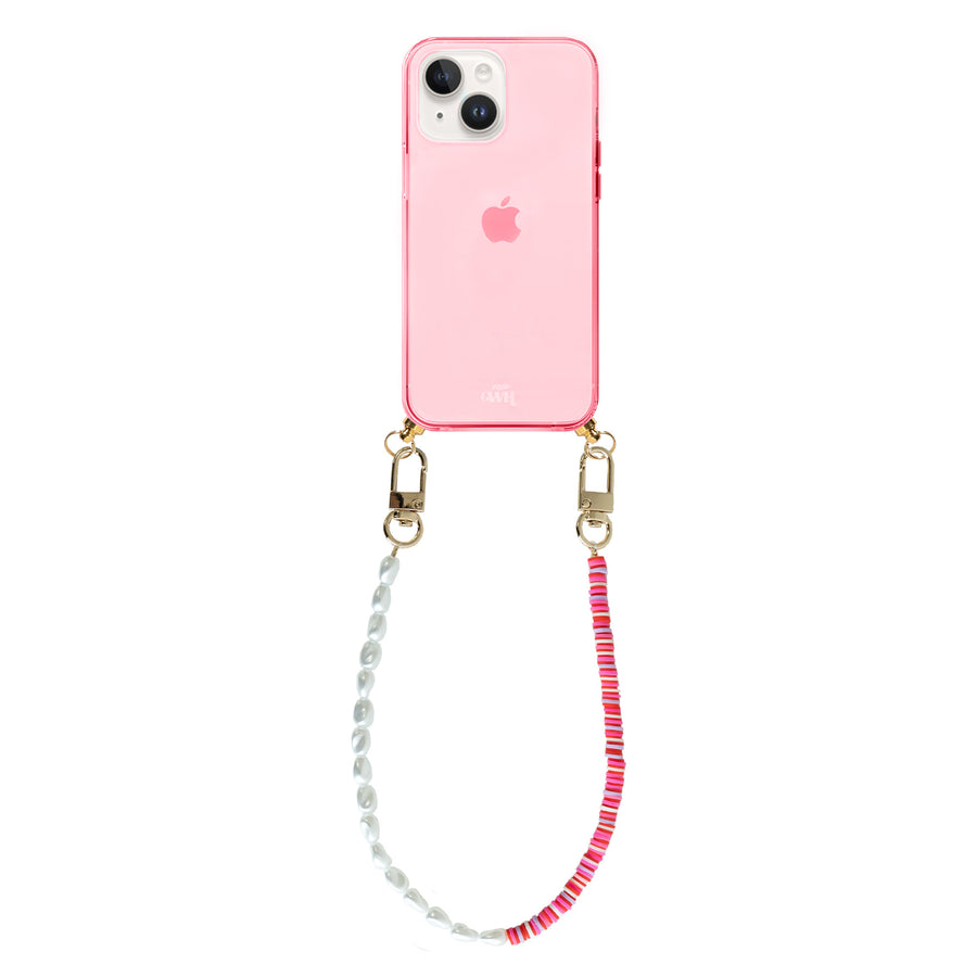 iPhone 14 - Island Girl Cord Case Pink - Short Cord