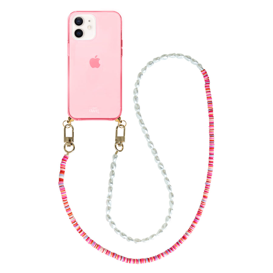 iPhone 12 - Island Girl Cord Case Pink - Long Cord