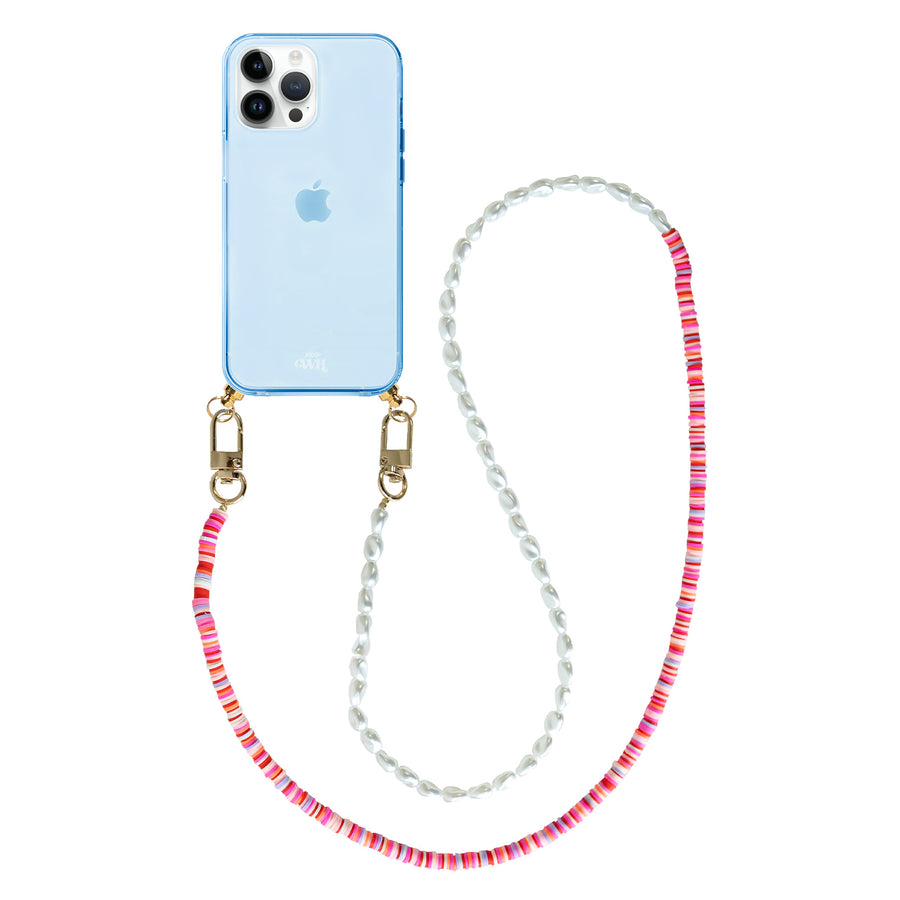 iPhone 12 Pro - Island Girl Cord Case Blue - Long Cord