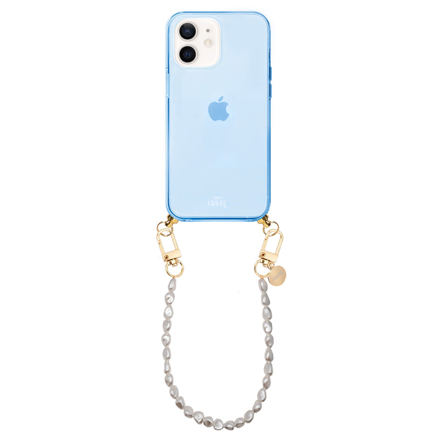 iPhone 12 - Pearlfection Cord Case Blue - Short Cord