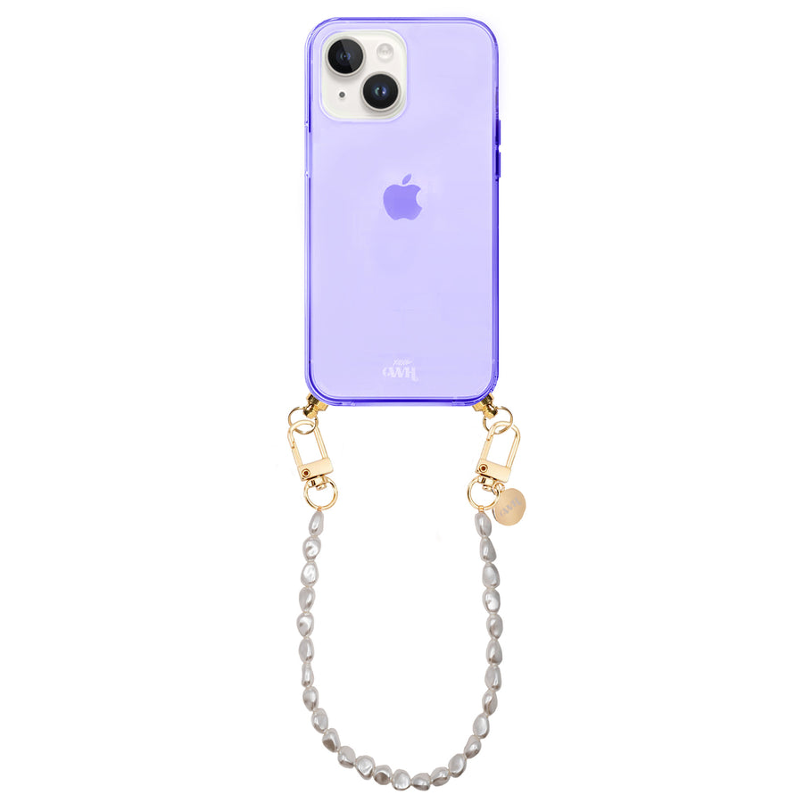 iPhone 15 - Pearlfection Cord Case Purple - Short Cord