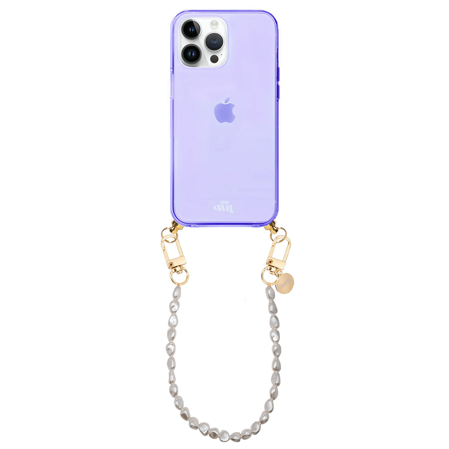 iPhone 14 Pro - Pearlfection Cord Case Purple - Short Cord