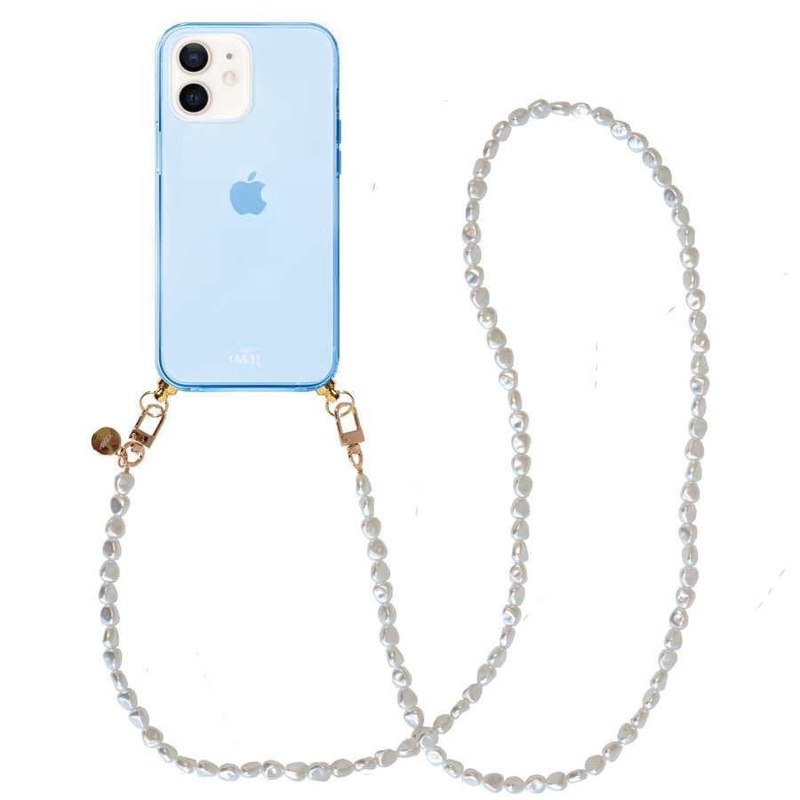 iPhone 12 - Pearlfection Cord Case Blue - Long Cord