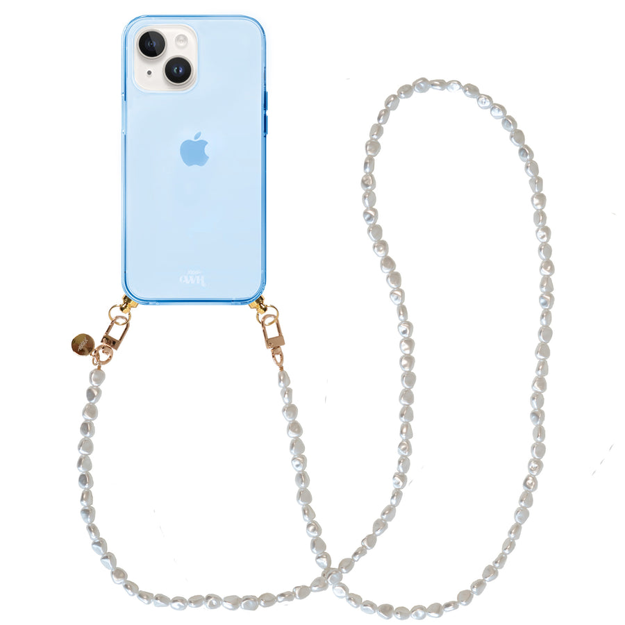 iPhone 15 - Pearlfection Cord Case Blue - Long Cord