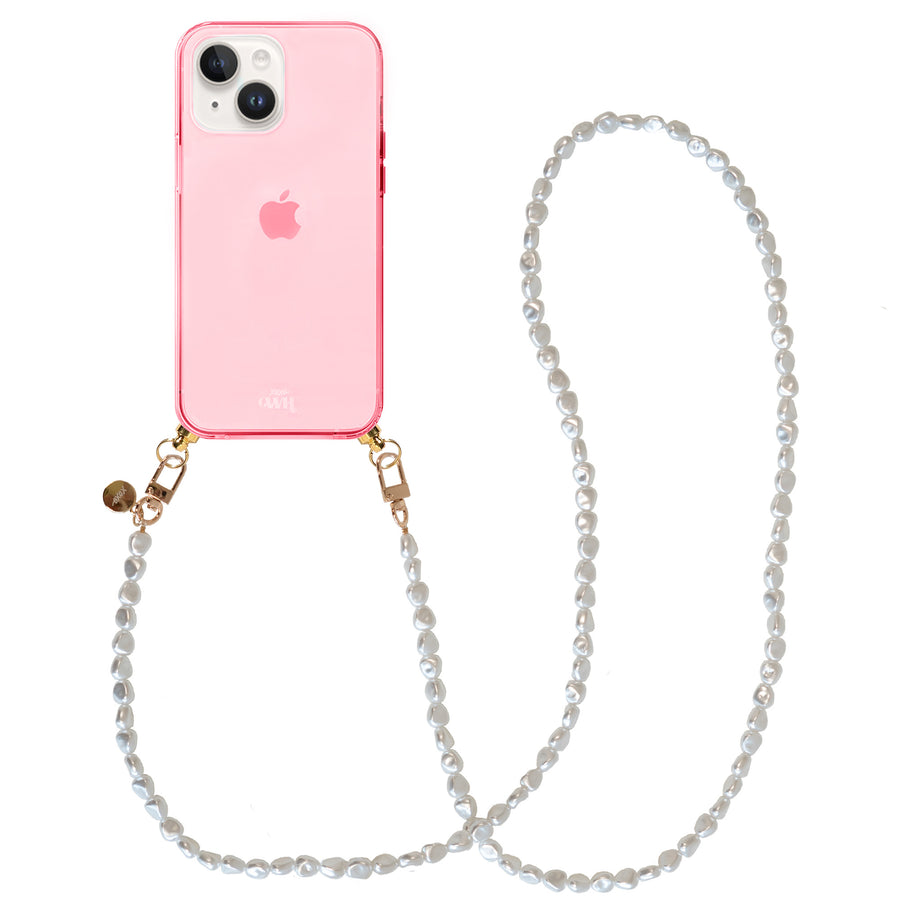 iPhone 14 - Pearlfection Cord Case Pink - Long Cord