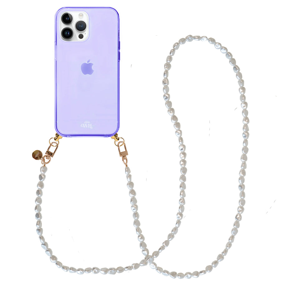 iPhone 14 Pro Max - Pearlfection Cord Case Purple - Long Cord