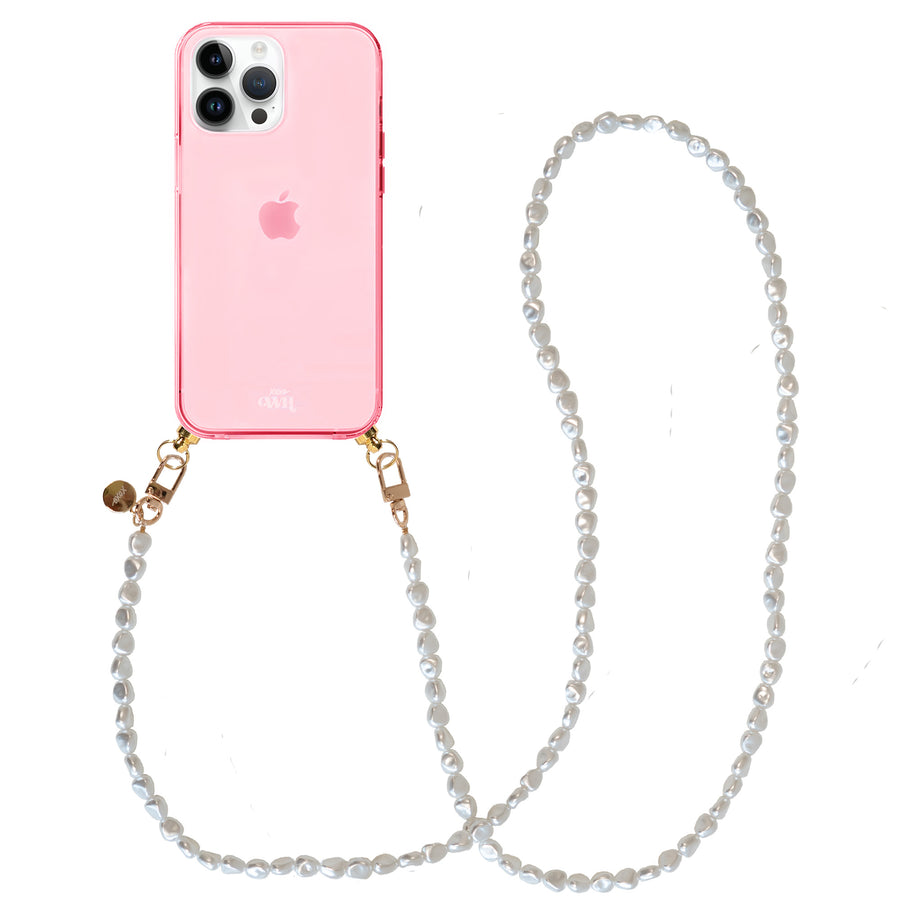 iPhone 15 Pro Max - Pearlfection Cord Case Pink - Long Cord