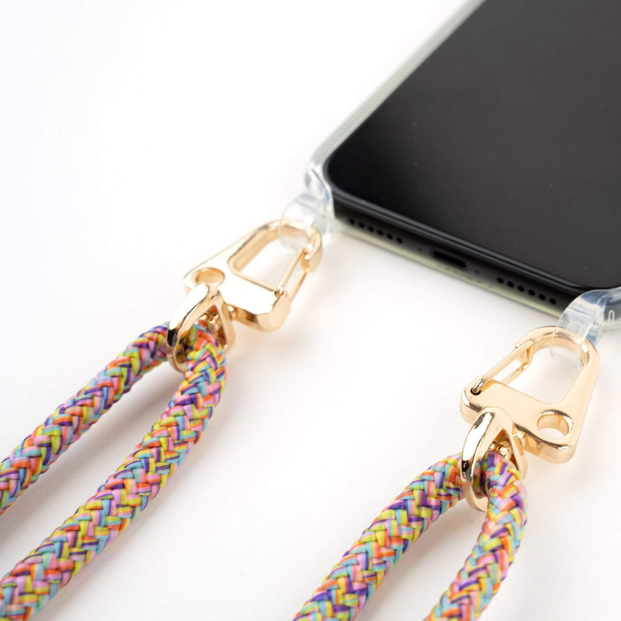 iPhone X/XS - Wildhearts Transparant Rainbow Vibes Cord Case