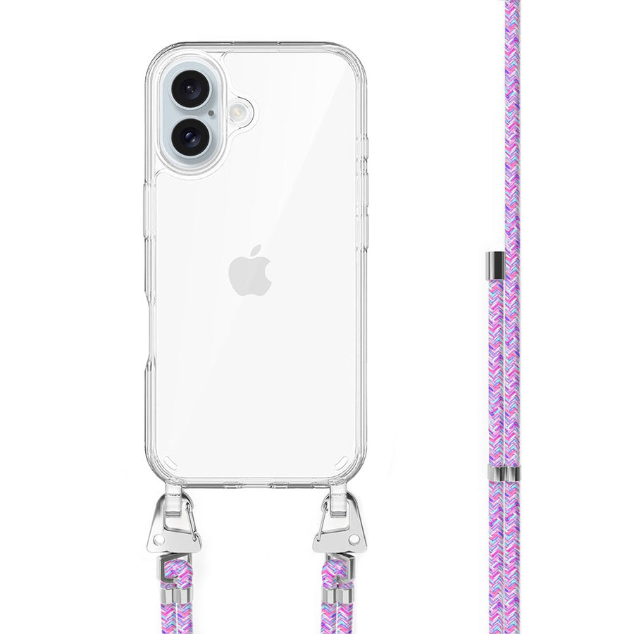 iPhone 16 - Purple Fever Transparant Cord Case