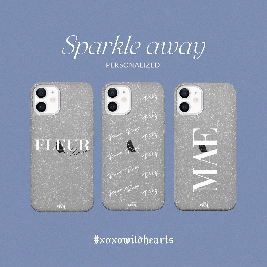 xoxo Wildhearts - Sparkle Away Black personalized - iPhone 7/8/SE