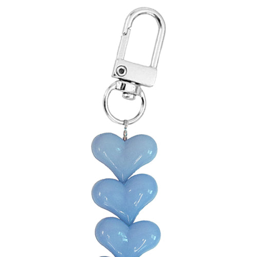 iPhone 14 Plus - Funky Hearts (Light Blue) Transparant Cord Case