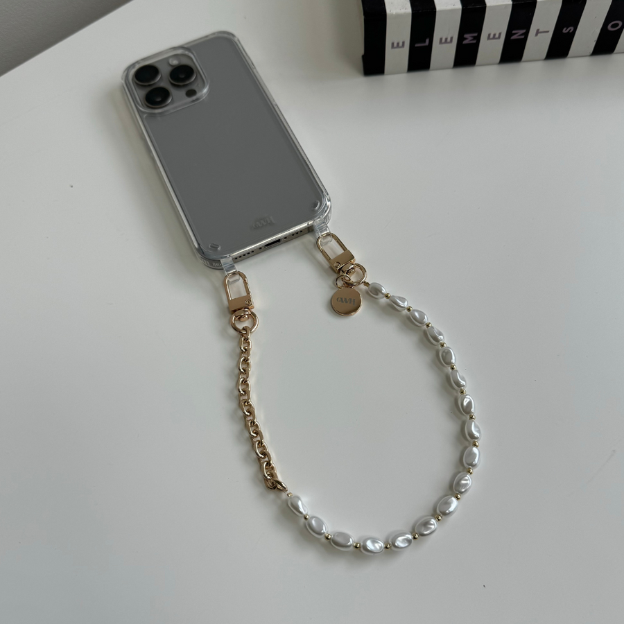 iPhone 13 Mini - Over The Moon Transparant Cord Case - Short Cord