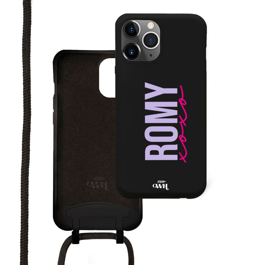 xoxo Wildhearts - iPhone 11 Pro - Black Personalized Cord Case