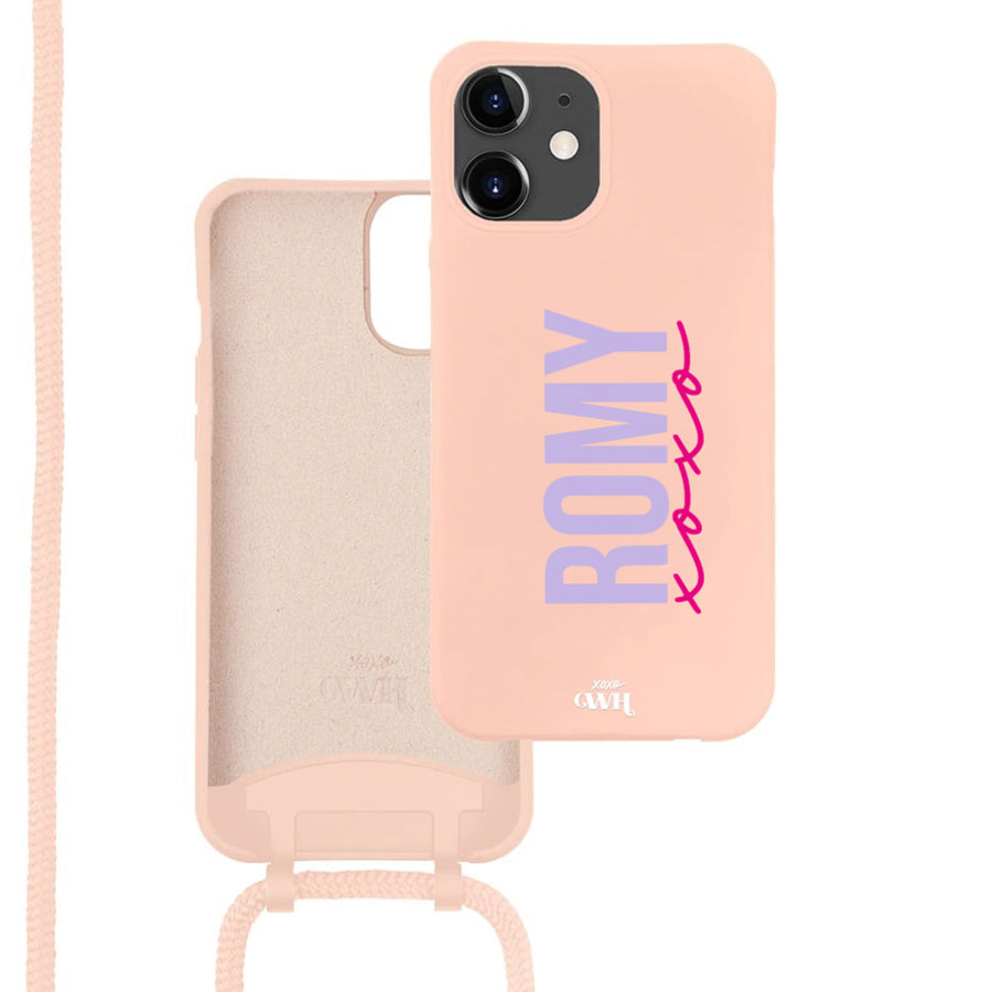 xoxo Wildhearts - iPhone 11 - Pink Personalized Cord Case