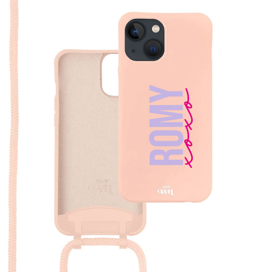 iPhone 13 - Pink Personalized Cord Case