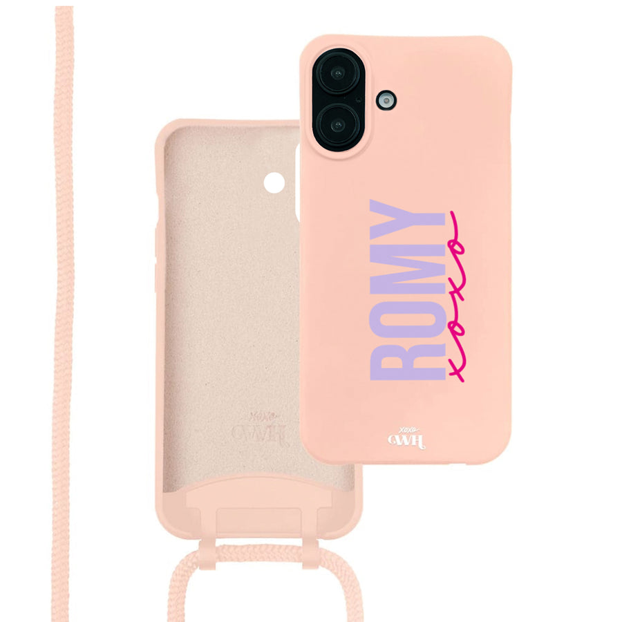 xoxo Wildhearts - iPhone 16 - Pink Personalized Cord Case