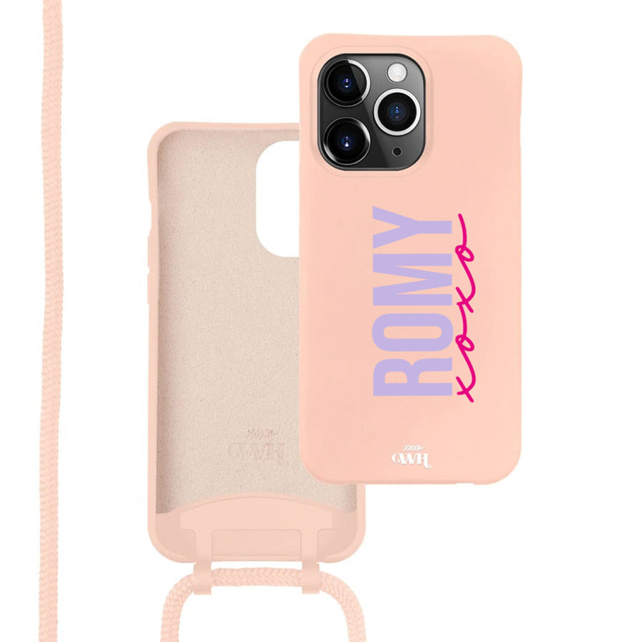 iPhone 16 Pro - Pink Personalized Cord Case