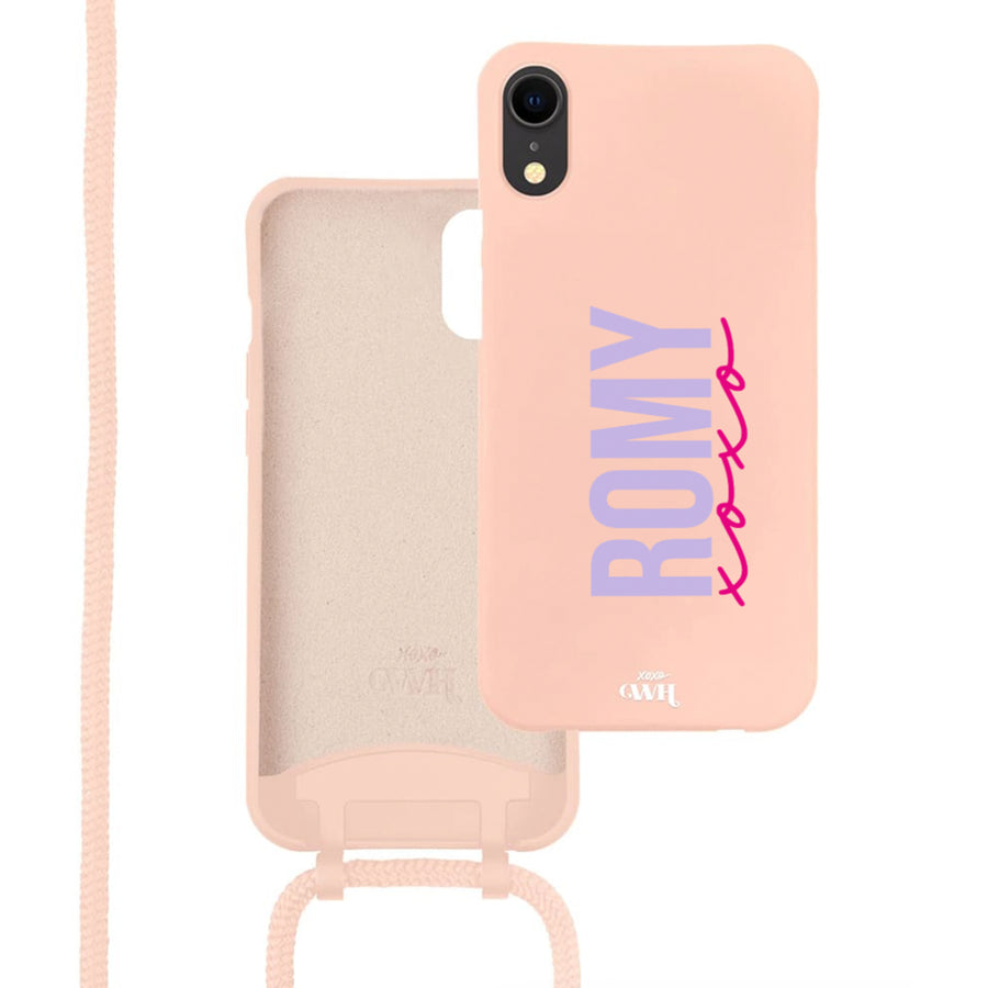 iPhone XR - Pink Customized Cord Case