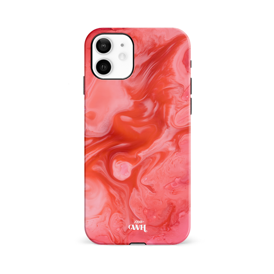 Marble Red Lips - iPhone 12